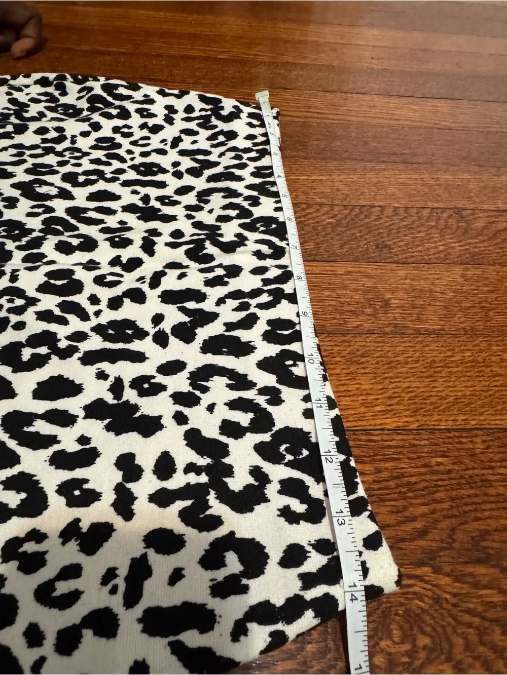Truworths Black & White Leopard Print Pull On Stretchy Midi Pencil Skirt Size S